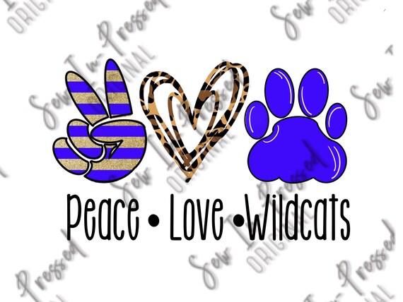 Download Digital Download Peace Love Wildcats Etsy