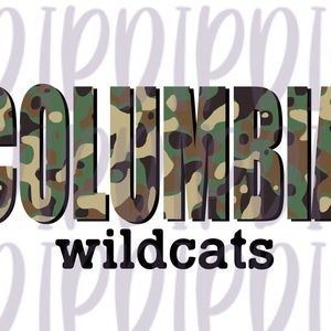 Digital Download wildcats boy camo