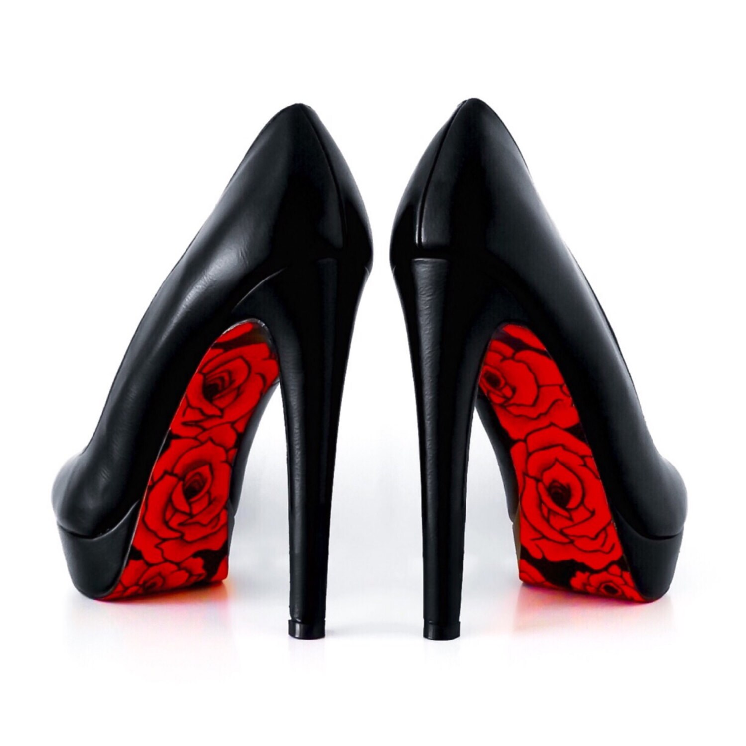 Hand painted Shoes Red Bottom Shoes Roses Hand Painted Etsy