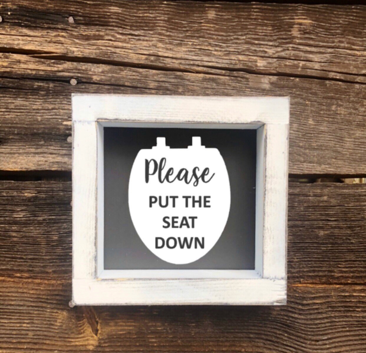Please put the seat down bathroom decor bathroom signs Etsy