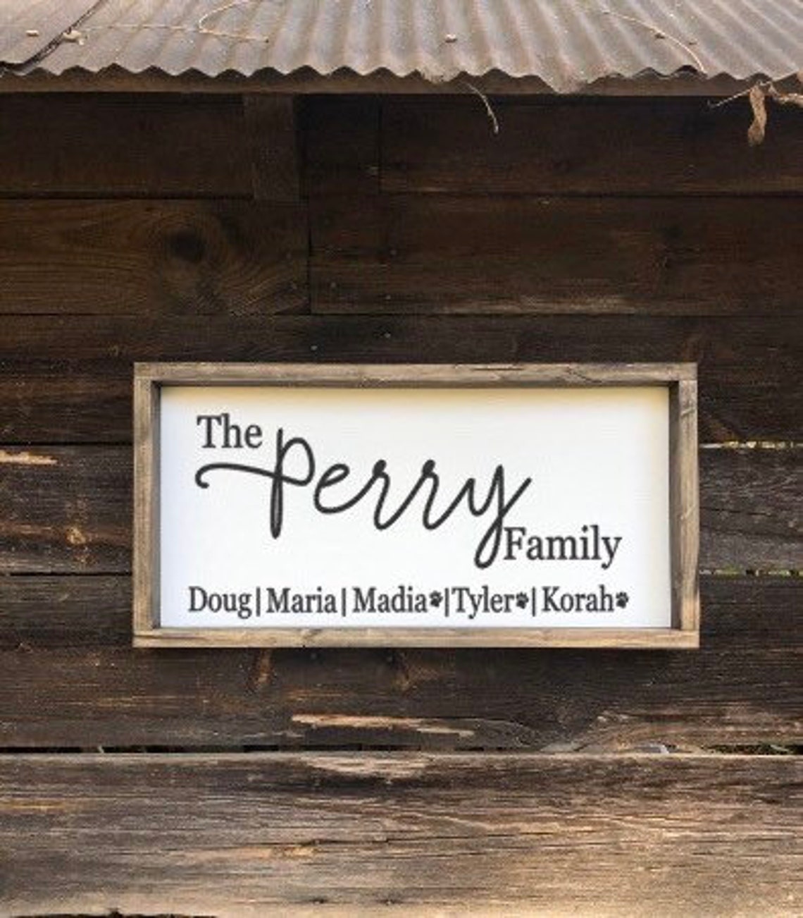 family-name-sign-with-dogs-dog-name-sign-last-name-wood-etsy
