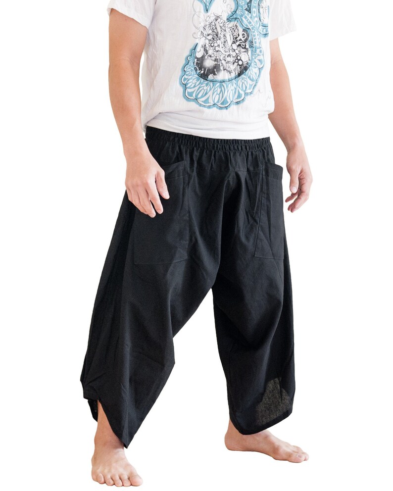 Taichi Shin Length Active Harem Pants Flexible Low Crotch Etsy