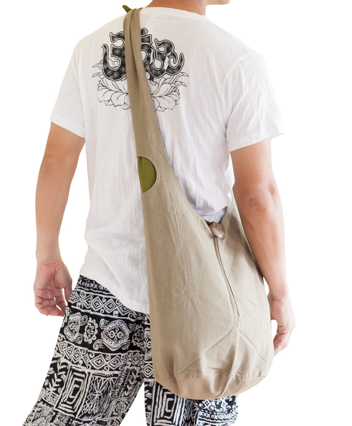 Reversible Sling Bag Tie Shoulder Adjustable Wooden Button Etsy