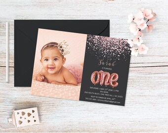 elegant birthday invitations rose gold 21st birthday rose gold etsy
