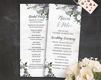 christmas wedding programs etsy