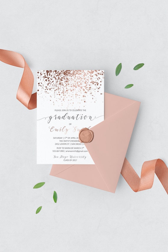 rose gold graduation party