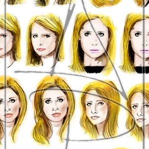 Buffy the Vampire Slayer 7 Pack Vinyl-Aufkleber für Wasserflaschen, Laptops, Skateboards, 7pk original Kunst-Vinyl-Aufkleber