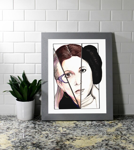 CARRIE FISHER 8X10 PHOTO OFF SHOULDER BLACK DRESS