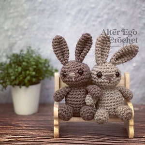 LOW SEW bunny crochet amigurumi pattern, rabbit, hare, easter, bunnies, easterbunny, beginner, small and easy