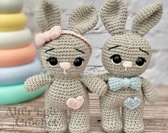 Amigurumi bunny crochet pattern, rabbit, easter bunny, hare, easter egg,  bunnies, cute bunny, kawaii, hæklet kanin, instant PDF download