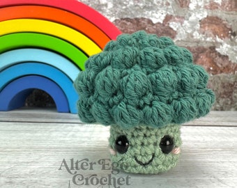 NO SEW - Broccoli amigurumi crochet pattern, food, veggie, vegetables, cauliflower
