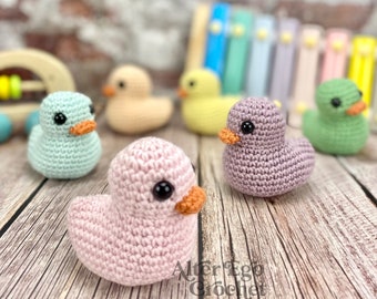 NO SEW - Rubber Duck amigurumi crochet pattern, duck, duckie, bird, kawaii, cute, easy, bath toy, hæklet badeand, instant PDF download