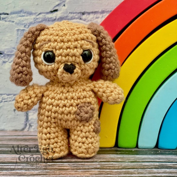 Dog crochet amigurumi pattern, Dougie, labrador, cocker spaniel, jack russel, beagle, basset, cavalier, dachshund, dalmatian, hæklet hund