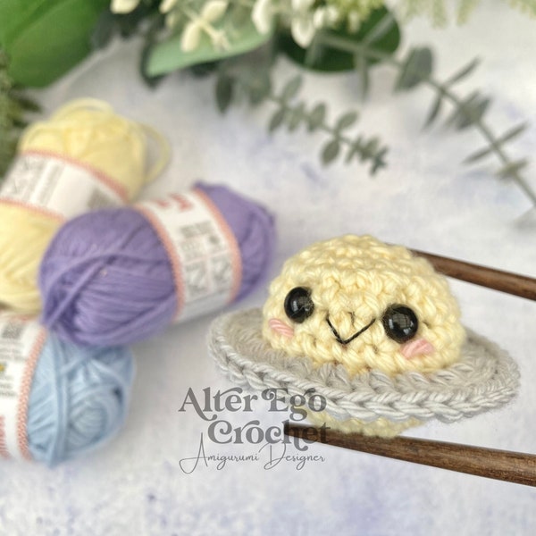 NO SEW mini Saturn crochet amigurumi pattern, planet, universe, space, planets, science, boy, kawaii, small, keychain, tiny, little