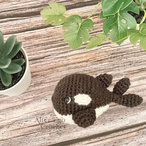 Crochet orca amigurumi pattern, whale, amigurumi sea creature, hæklet spækhugger opskrift, crocê orca, PDF pattern, instant download,