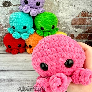 NO SEW octopus crochet amigurumi pattern, squid, jellyfish 画像 6