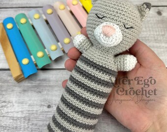 LOW SEW Cat crochet amigurumi pattern, kitty, kitten, cats, hæklet kat