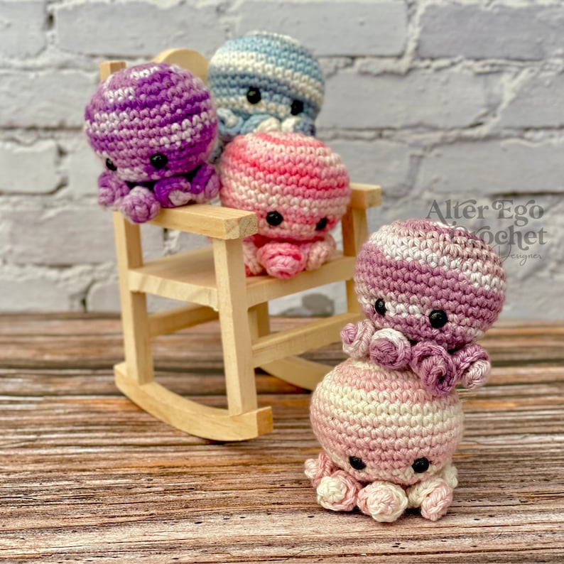 NO SEW octopus crochet amigurumi pattern, squid, jellyfish 画像 8