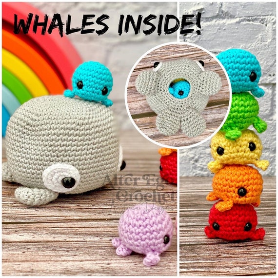 NO SEW (except the Eyes) - Whale Surprise Amigurumi Crochet