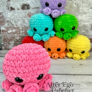 NO SEW octopus crochet amigurumi pattern, squid, jellyfish 画像 9