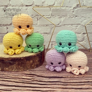 NO SEW octopus crochet amigurumi pattern, squid, jellyfish 画像 5