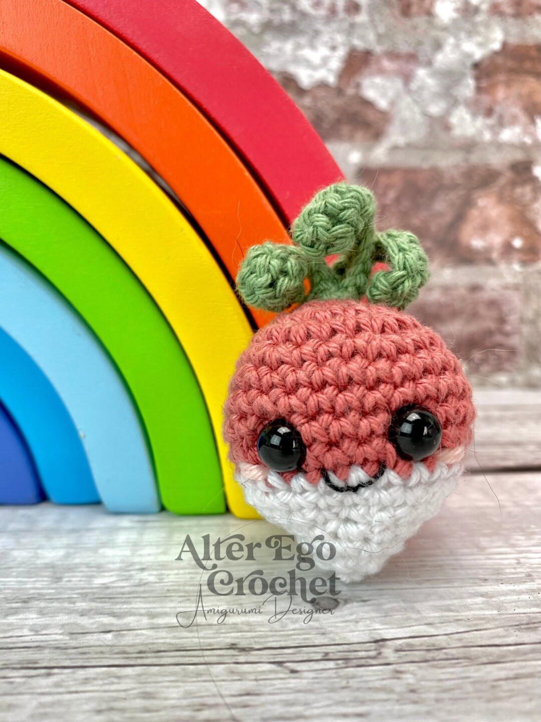 Crochet Raddish NO SEW Radish Amigurumi Crochet Pattern, Veggies, Vegetables, Fruit ...