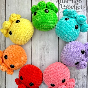 NO SEW octopus crochet amigurumi pattern, squid, jellyfish 画像 2