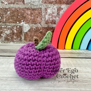 Patrón amigurumi crochet ciruela, comida, frutas, verduras, verduras, frutas imagen 4