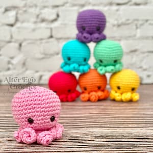 NO SEW octopus crochet amigurumi pattern, squid, jellyfish 画像 3