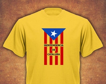 Catalonia Catalan Catalunya Independence Barcelona Espana Mens T-Shirt Yellow
