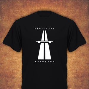 Kraftwerk AUTOBAHN RETRO TECHNO Mens T-Shirt Black