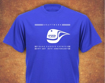 40th Anniversary KRAFTWERK trans EUROPE EXPRESS retro  Mens T-Shirt Royal Blue