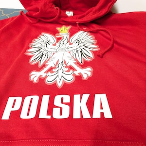 Red Polska Hoodie: Polish Pride, Football & Volleyball Fan Apparel