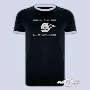 40th Anniversary KRAFTWERK trans EUROPE EXPRESS retro T-shirt Ringer Black
