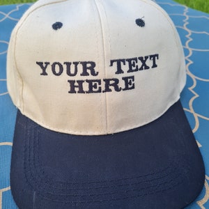 Ecru Custom Embroidered Hat Personalized Dad Cap Embroidery Logo baseball hat Bachelorette hats monogram caps Unisex Baseball Cap image 1