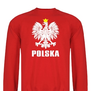 Polska Poland Red Sweatshirt: Polnische Fußball-Volleyball-Fans
