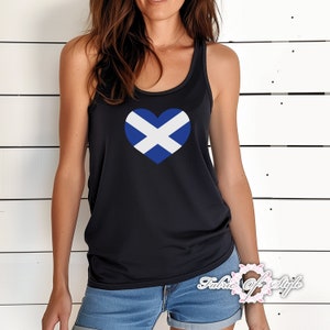 Weste Tank Top Damen SCOTTISH Flagge Scotland weiblich, Schwarz