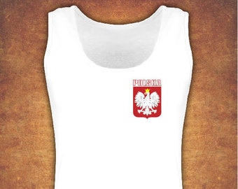 Polska Pologne Coupe du monde de football 2024 Kibic Vest Débardeur femme femme Blanc