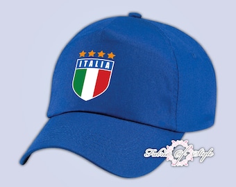 Retro Italien Fußball-T-Shirt Italien Italienische klassische schlichte verstellbare Baseballkappe