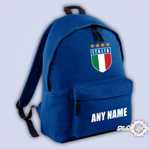 Sac à dos personnalisé pour enfants Italie Football Italia Italien Italie Nom du ballon Filles Garçons Sac de rentrée