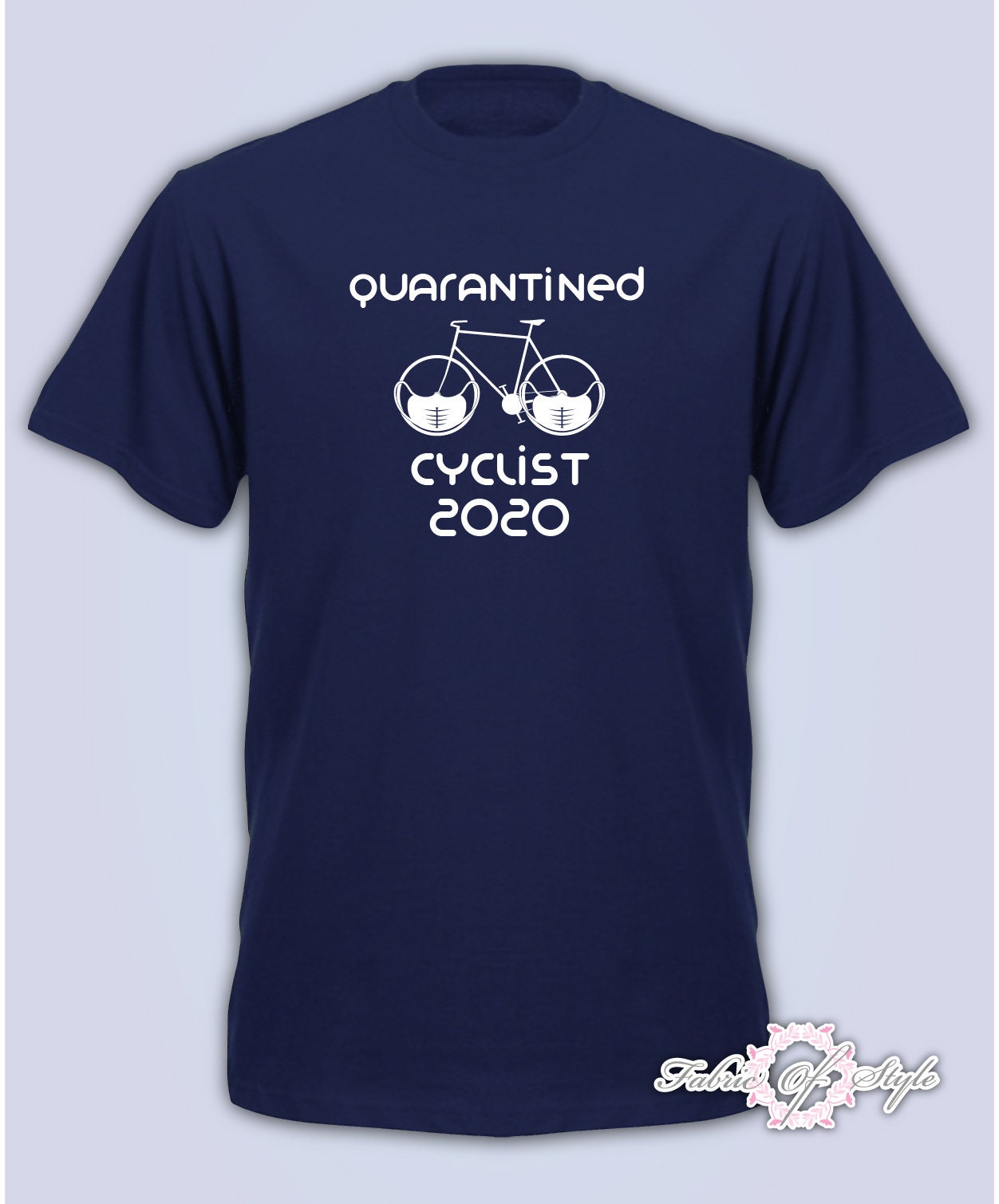 Image of Bicycle Cycling Lockdown Quarantine Distancing Birthday Mens T-Shirt Navy