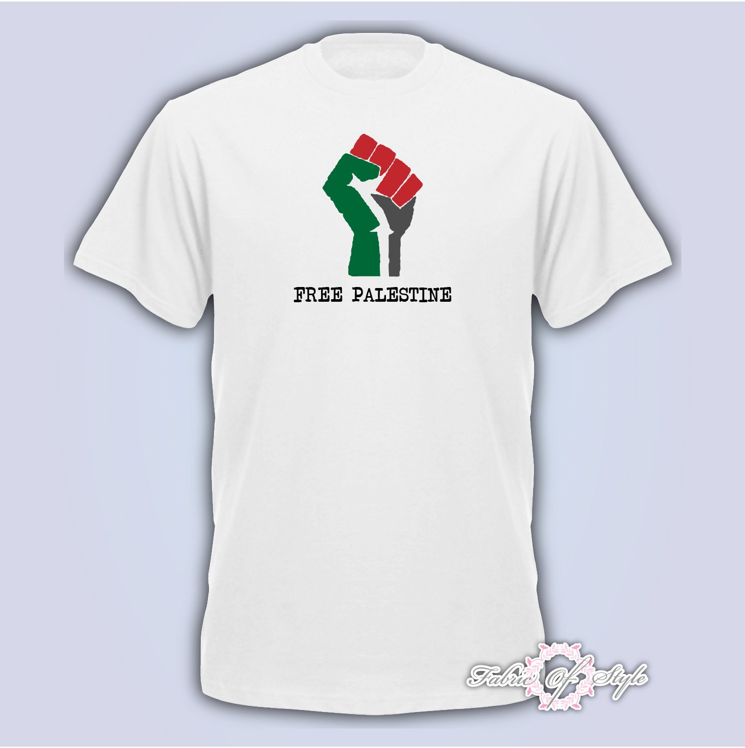 Image of Free Palestine Gaza Freedom Mens T-Shirt - White