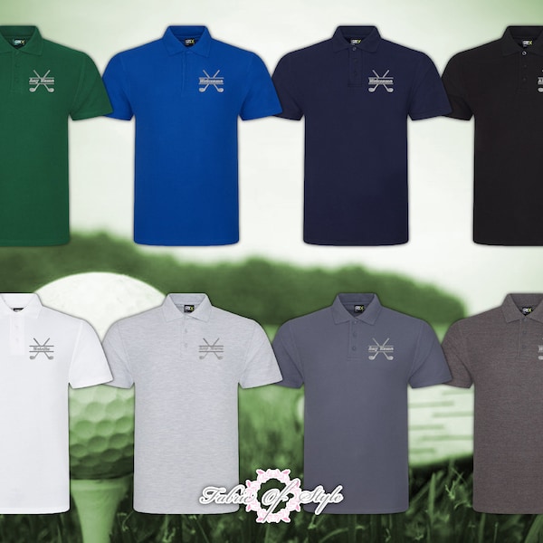 Golf Polo Personnalisé Nom Brodé Croisé Club Design Player Noël Fête des Pères Cadeau pour lui Cadeaux d’anniversaire Hommes