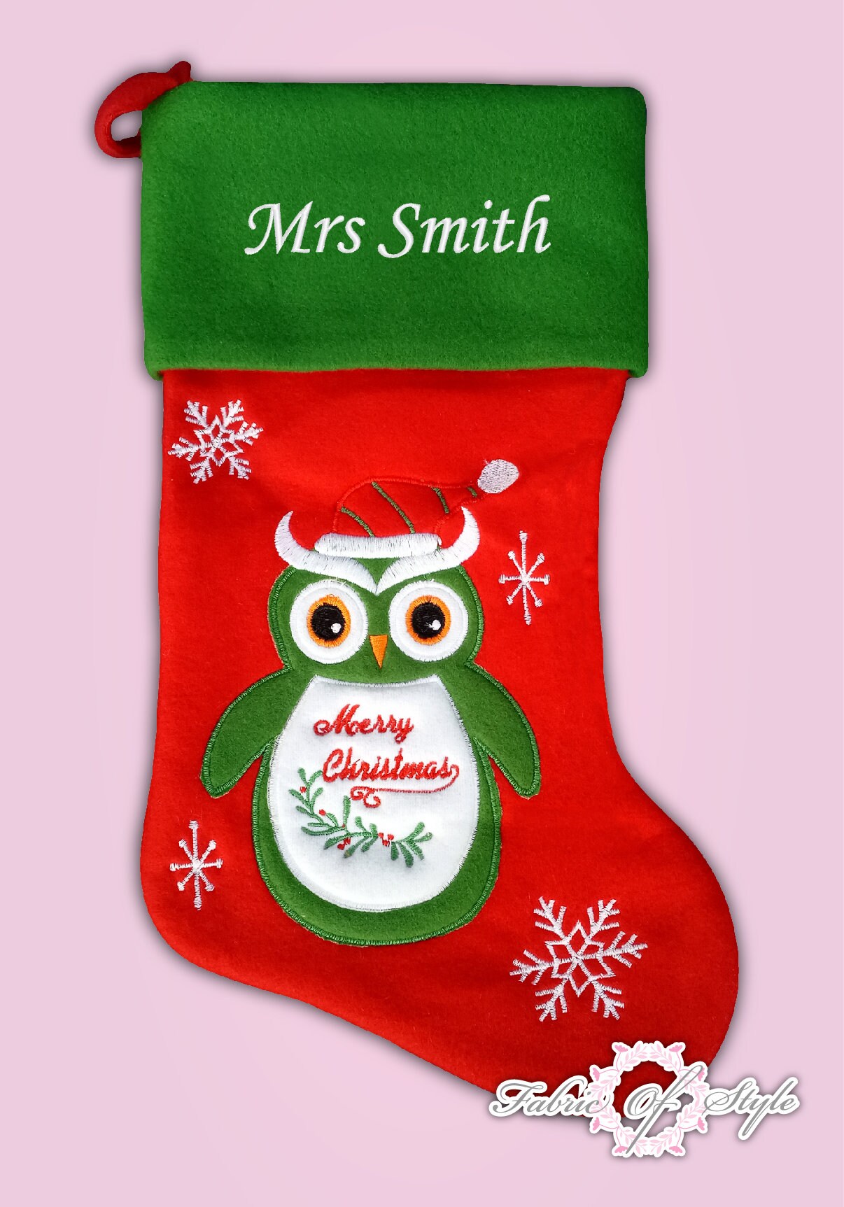 Personalised Christmas Stocking Luxury Embroidered Xmas Etsy