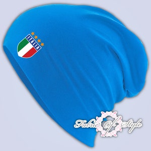 Retro Italy Football T Shirt Italia Italian Italy Beanie Hat Sports Soft Lightweight Cotton