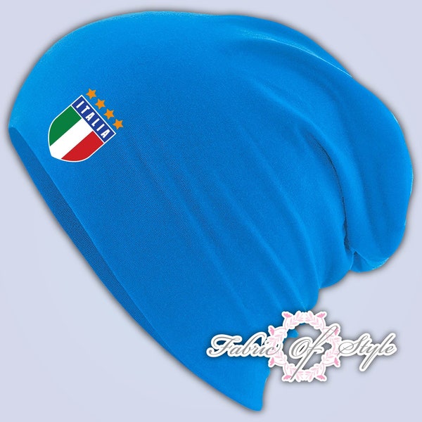 Retro Italy Football T Shirt World Cup Italia Italian Italy Euro  Beanie Hat Sports Soft Lightweight Cotton