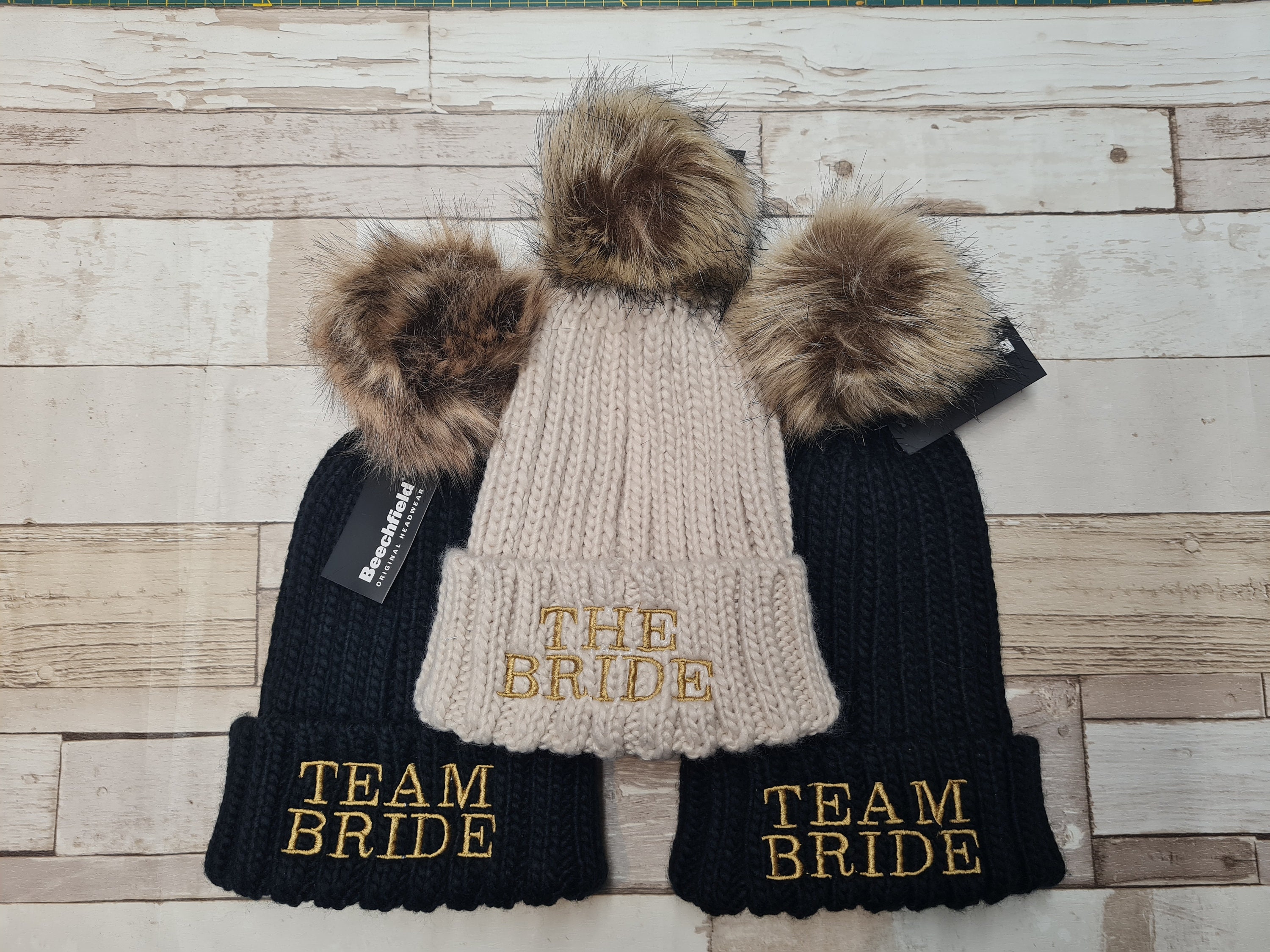 Buy Personalized Bride Beanie: Embroidered Hen Party Bobble  display picture 2