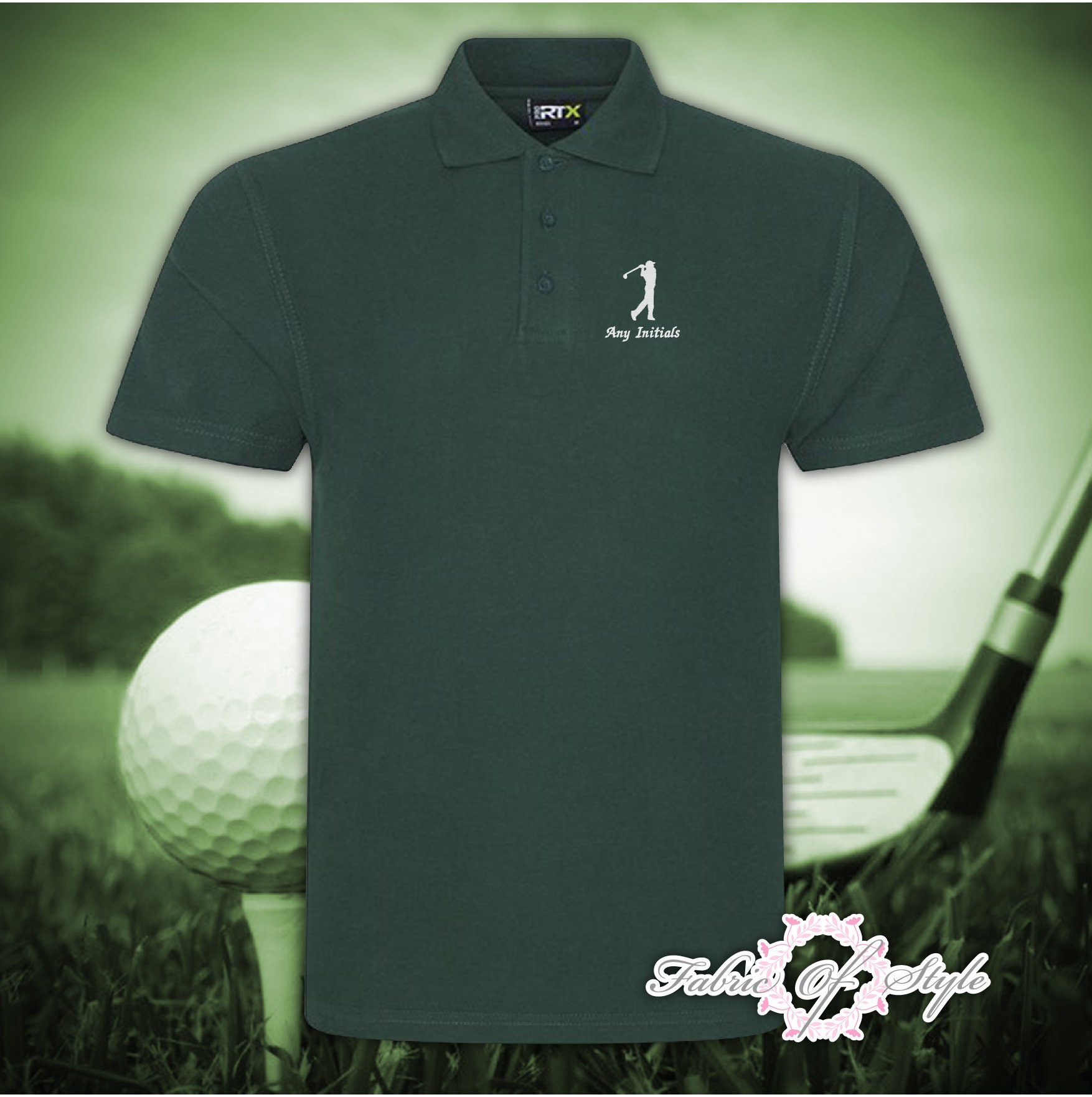 Golf Polo Shirt Personalised Embroidered Any Name or Initials