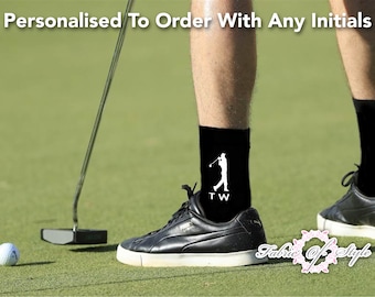 Personalized Golf Socks: Initials or Name - Gift for Golfer