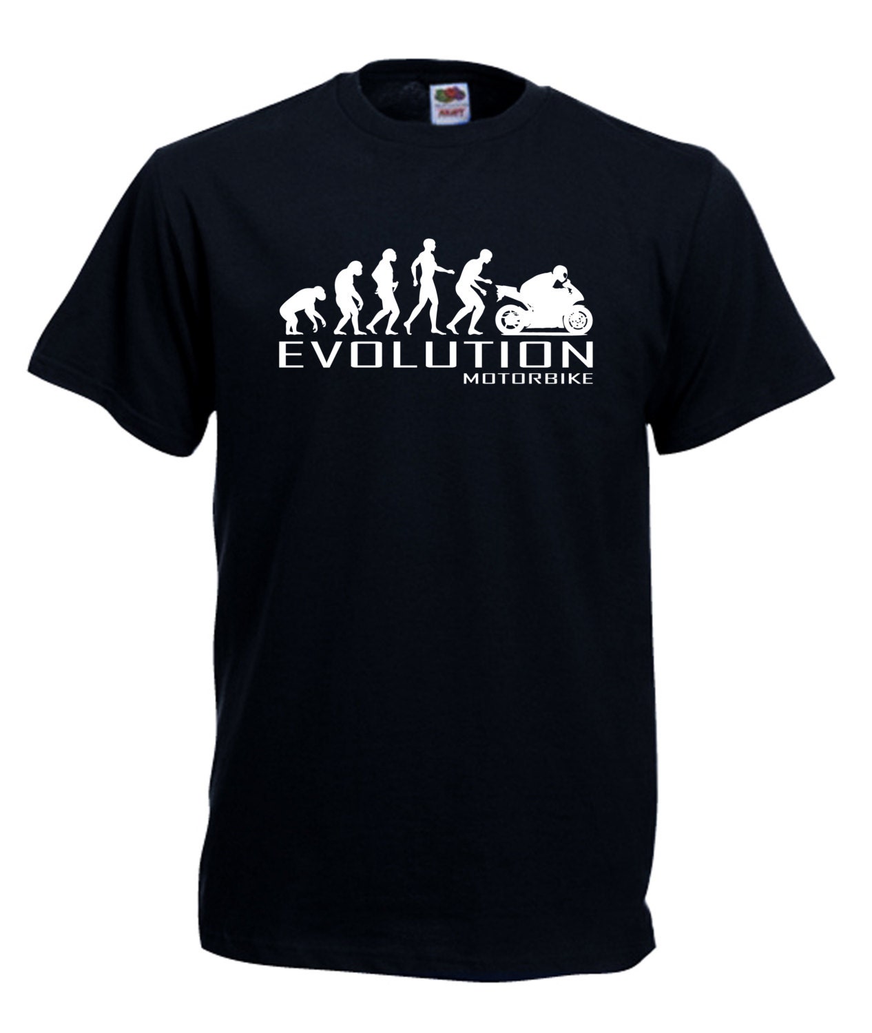 Image of Motorbike Ape To Evolution Motorcycle Funny Racing Birthday Quarantine Social Distancing Xmas Present T-Shirt